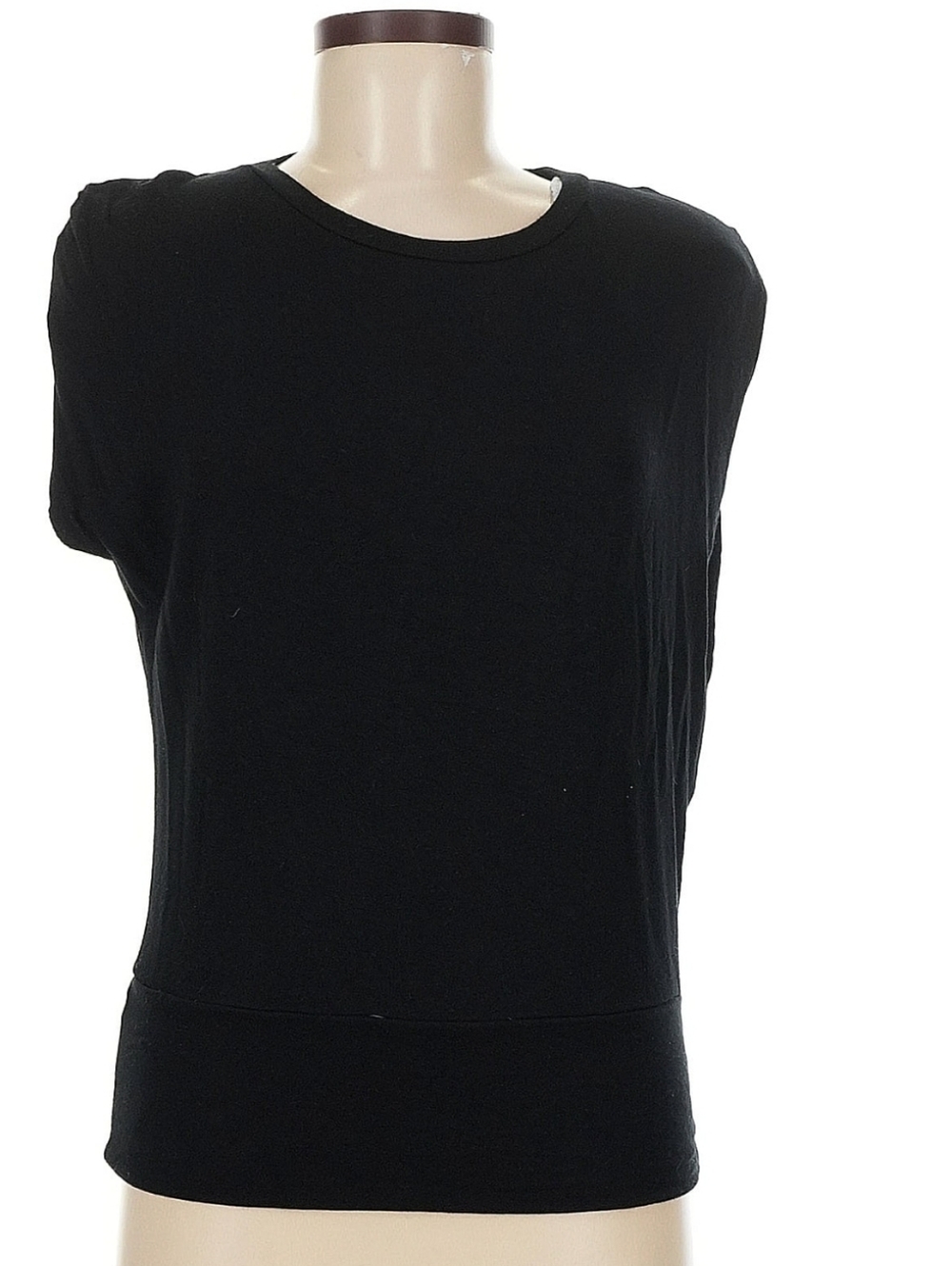 Elan Black Boatneck Short Sleeve Tee-Shirt